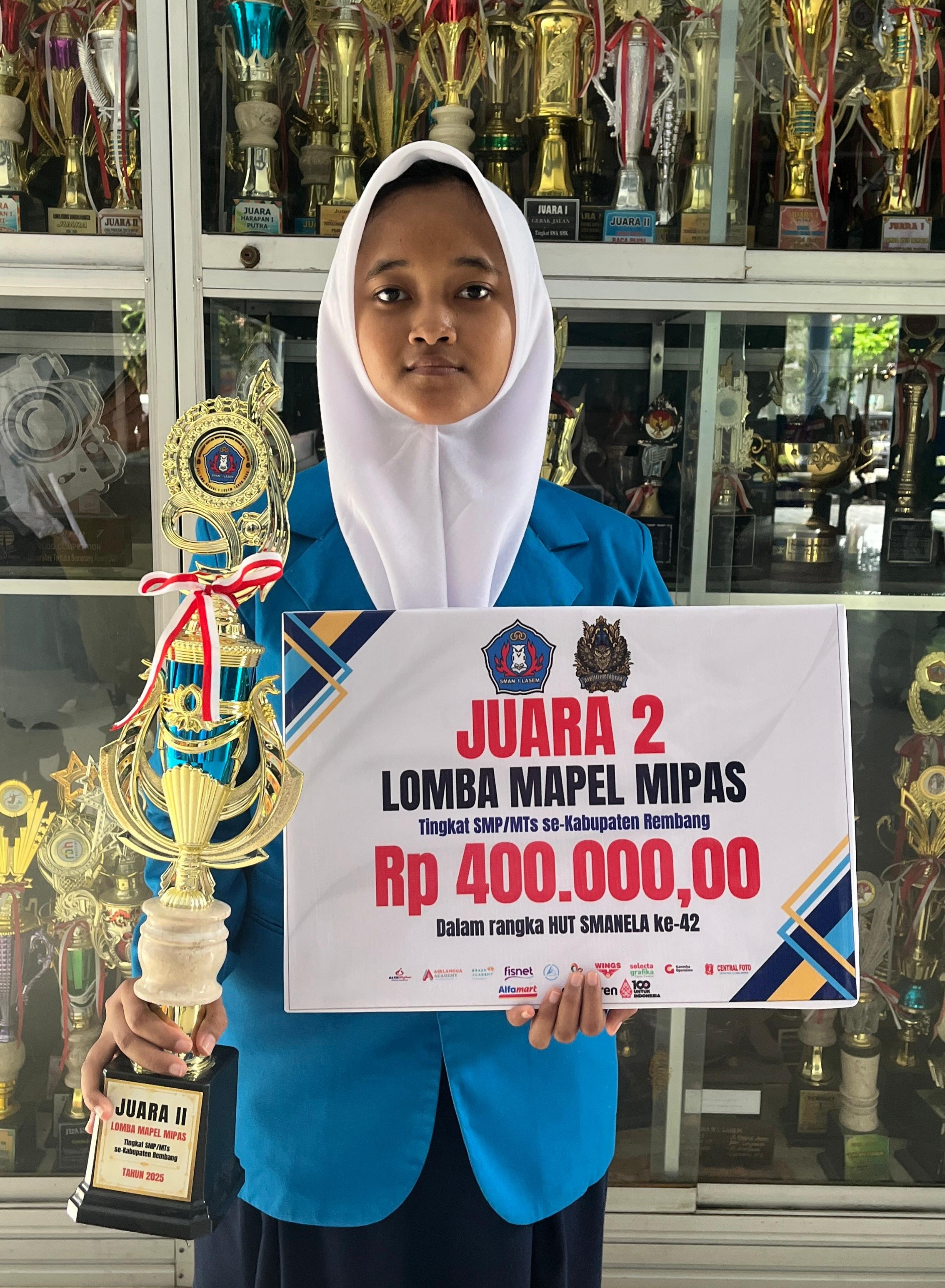 Siswa MTs. Miftahul Huda Juara 2 Lomba Mapel MIPA Tingkat Kab. Rembang